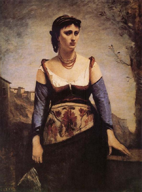 Jean Baptiste Camille  Corot Agostina oil painting image
